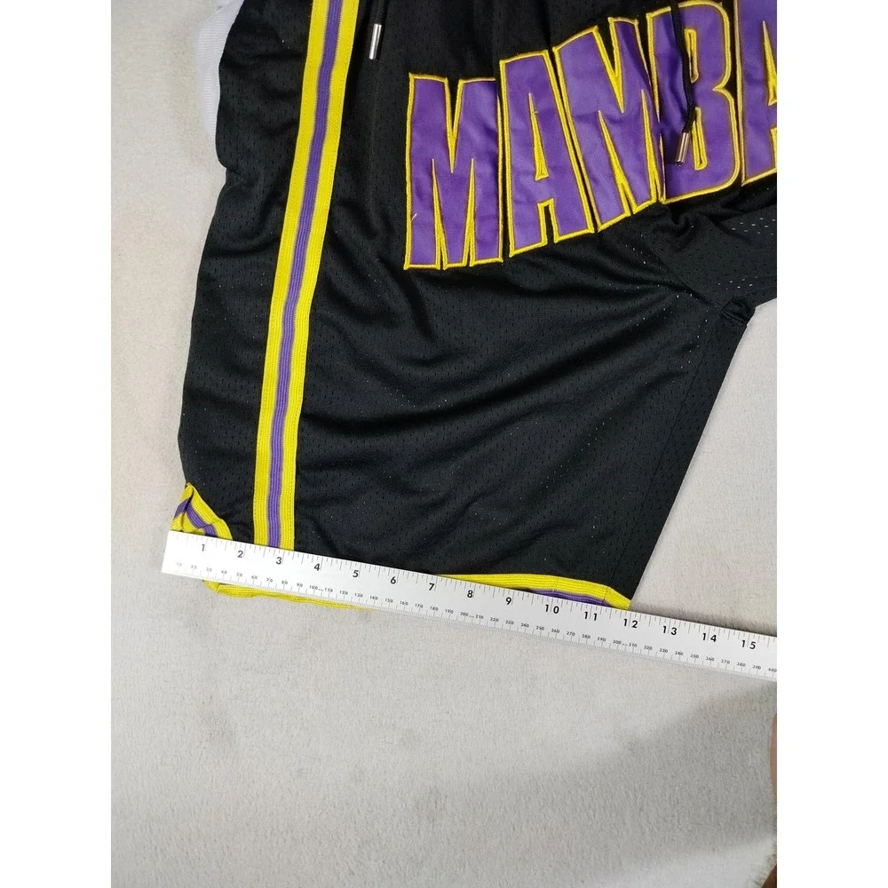 Just Don Mamba Shorts‎ Mens Large Black Basketball Mesh Snake Logo Athletic